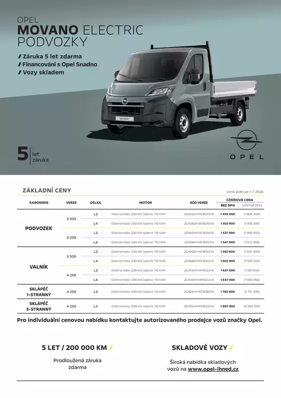 Opel katalog | OPEL MOVANO ELECTRIC PODVOZKY | 2026-07-14T00:00:00.000Z - 2026-09-30T00:00:00.000Z