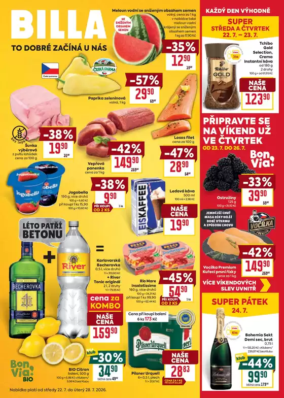 Billa katalog | Billa Velký leták | 2026-07-22T00:00:00.000Z - 2026-07-28T00:00:00.000Z
