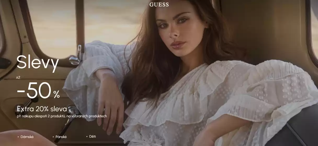 Guess katalog v Sušice | Slevy AŽ -50% Extra 20% | 2026-07-23T00:00:00.000Z - 2026-08-05T00:00:00.000Z