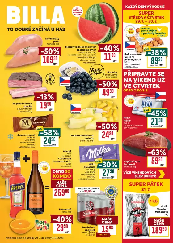 Billa katalog v Prachatice | Billa Velký leták | 2026-07-29T00:00:00.000Z - 2026-08-04T00:00:00.000Z