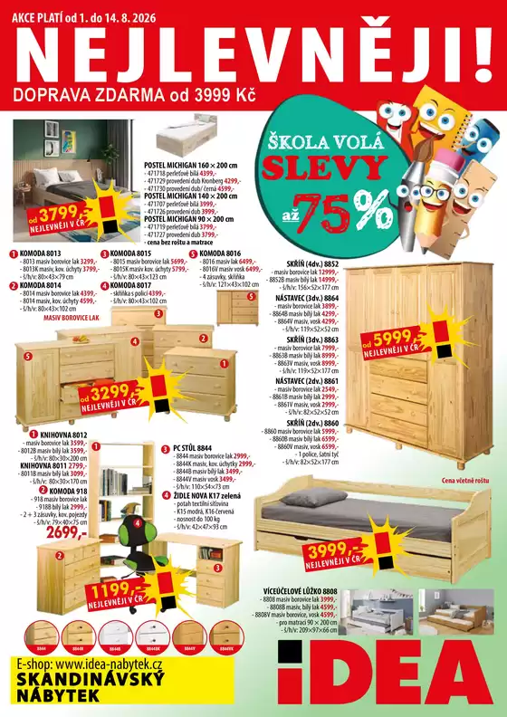 IDEA nábytek katalog v Benešov | IDEA nábytek Aktuální leták | 2026-08-01T00:00:00.000Z - 2026-08-14T00:00:00.000Z
