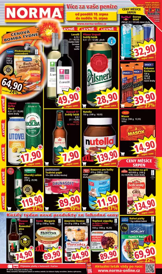 Norma katalog | Top nabídky pro šetrné zákazníky | 2026-08-10T00:00:00.000Z - 2026-08-16T00:00:00.000Z