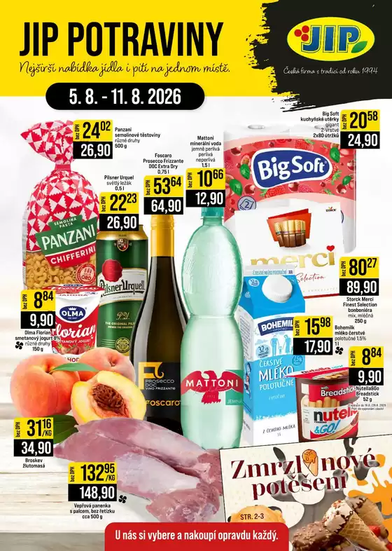 Jip katalog | Exkluzivní nabídky a výhodné nabídky | 2026-08-05T00:00:00.000Z - 2026-08-11T00:00:00.000Z