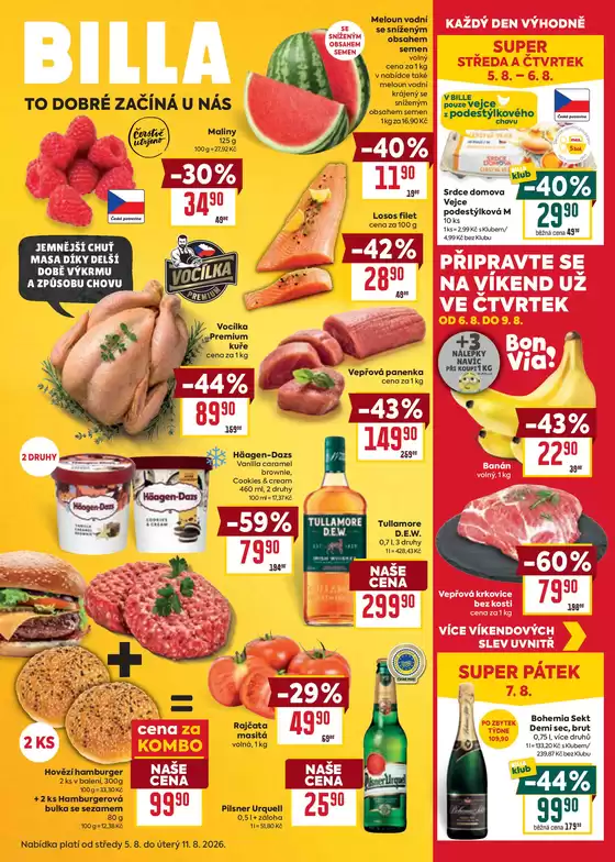 Billa katalog | Billa Velký leták | 2026-08-05T00:00:00.000Z - 2026-08-11T00:00:00.000Z