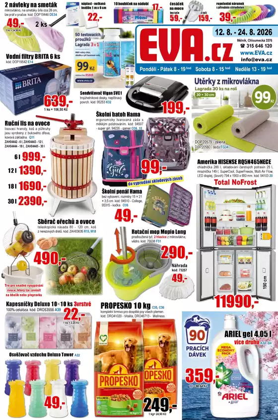 EVA katalog v Mladá Boleslav | Leták EVA.cz | 2026-08-12T00:00:00.000Z - 2026-08-24T00:00:00.000Z