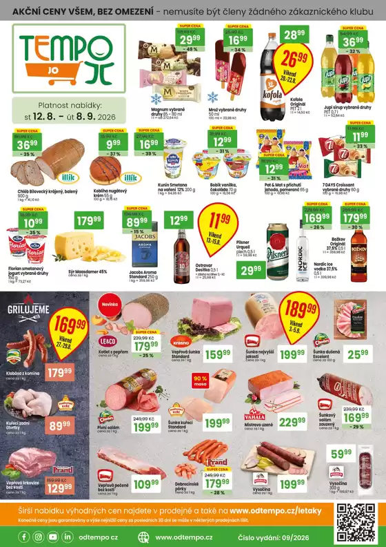 TEMPO katalog v Velké Meziříčí | Leták JO 12.8. - 8.9.2026 | 2026-08-12T00:00:00.000Z - 2026-09-08T00:00:00.000Z