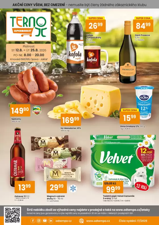 TEMPO katalog v Velké Meziříčí | Leták TERNO 12.8. - 25.8.2026 | 2026-08-12T00:00:00.000Z - 2026-08-25T00:00:00.000Z