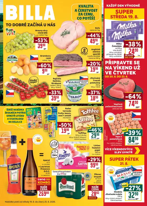 Billa katalog | Billa Velký leták | 2026-08-19T00:00:00.000Z - 2026-08-25T00:00:00.000Z