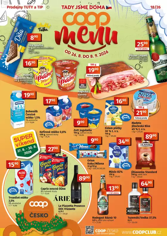Coop katalog v Hlinsko | Top nabídky a slevy | 2026-08-26T00:00:00.000Z - 2026-09-08T00:00:00.000Z