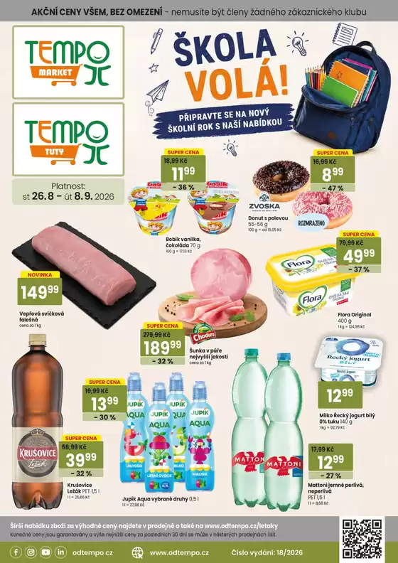 TEMPO katalog | Leták TEMPO market 26.8. - 8.9.2026 | 2026-08-26T00:00:00.000Z - 2026-09-08T00:00:00.000Z