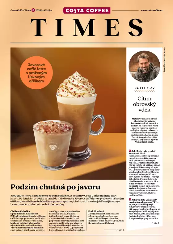 Costa Coffee katalog v Židlochovice | Září - Říjen 2026 | 2026-09-04T00:00:00.000Z - 2026-10-31T00:00:00.000Z