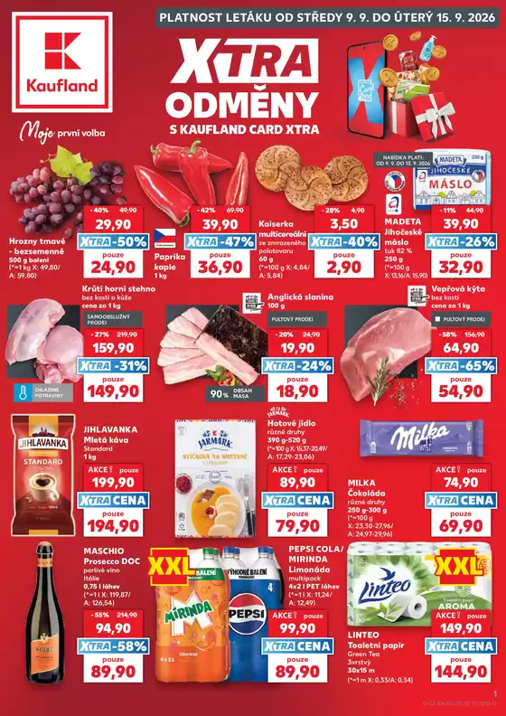 Kaufland katalog | Nabídky pro lovce výhodných nákupů | 2026-09-09T00:00:00.000Z - 2026-09-15T00:00:00.000Z