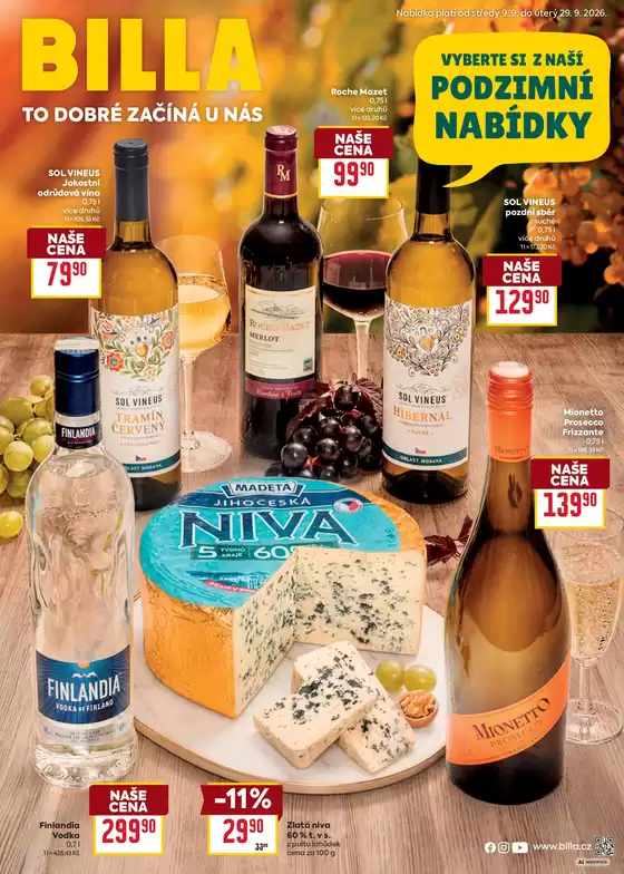 Billa katalog | Billa Katalog Podzimní nápoje | 2026-09-09T00:00:00.000Z - 2026-09-29T00:00:00.000Z