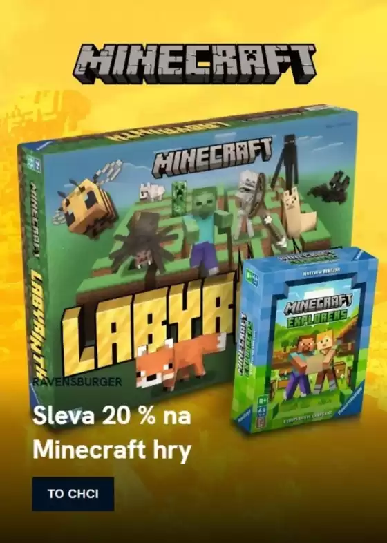 Albi katalog v Plzeň | Sleva 20% na Minecraft hry | 2026-09-08T00:00:00.000Z - 2026-09-21T00:00:00.000Z
