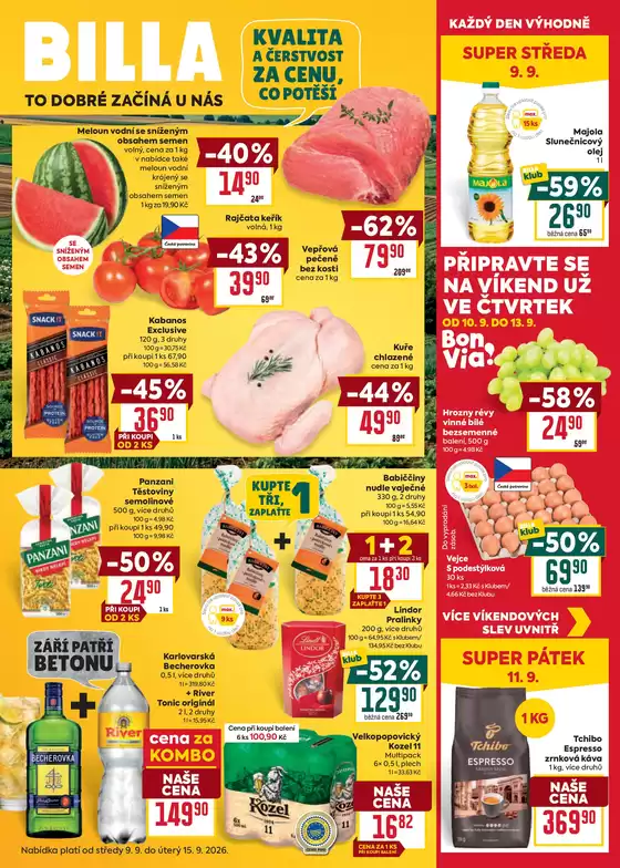 Billa katalog | Billa Velký leták | 2026-09-09T00:00:00.000Z - 2026-09-15T00:00:00.000Z