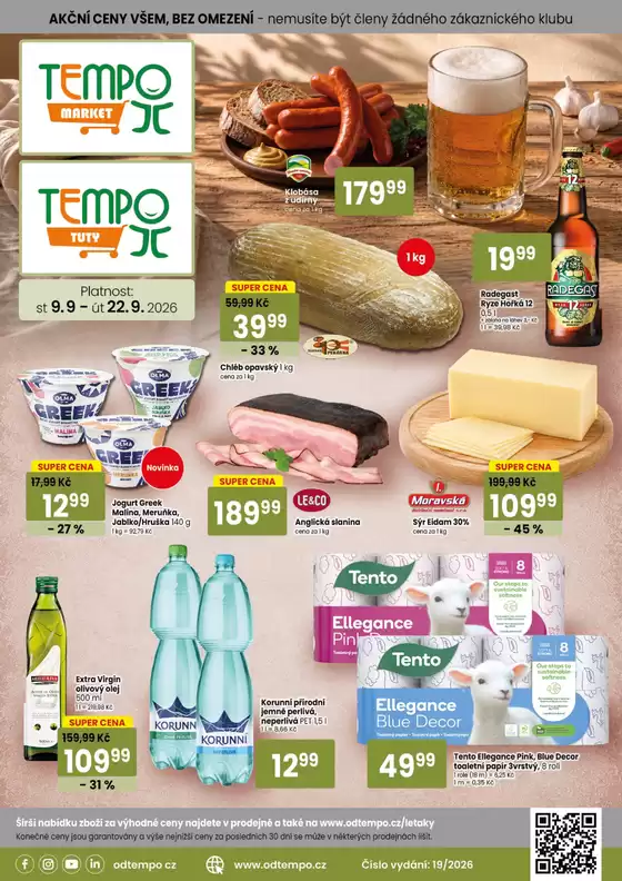 TEMPO katalog | Leták TEMPO market 9.9. - 22.9.2026 | 2026-09-09T00:00:00.000Z - 2026-09-22T00:00:00.000Z