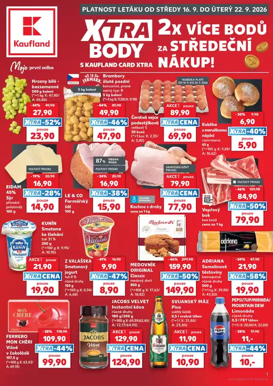 Kaufland katalog v Ostrava | Široký výběr nabídek | 2026-09-16T00:00:00.000Z - 2026-09-22T00:00:00.000Z