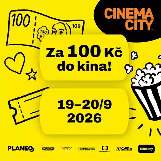 Cinema City katalog v Kralupy nad Vltavou | Za 100 Kč do kina! | 2026-09-19T00:00:00.000Z - 2026-09-20T00:00:00.000Z