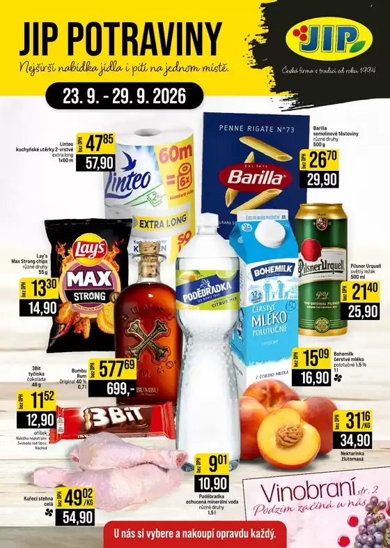 Jip katalog | Skvělé slevy na vybrané produkty | 2026-09-23T00:00:00.000Z - 2026-09-29T00:00:00.000Z