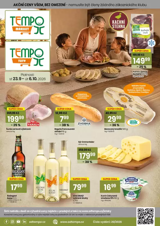 TEMPO katalog v Kostelec nad Orlicí | Leták TUTY 23.9. - 6.10.2026 | 2026-09-23T00:00:00.000Z - 2026-10-06T00:00:00.000Z