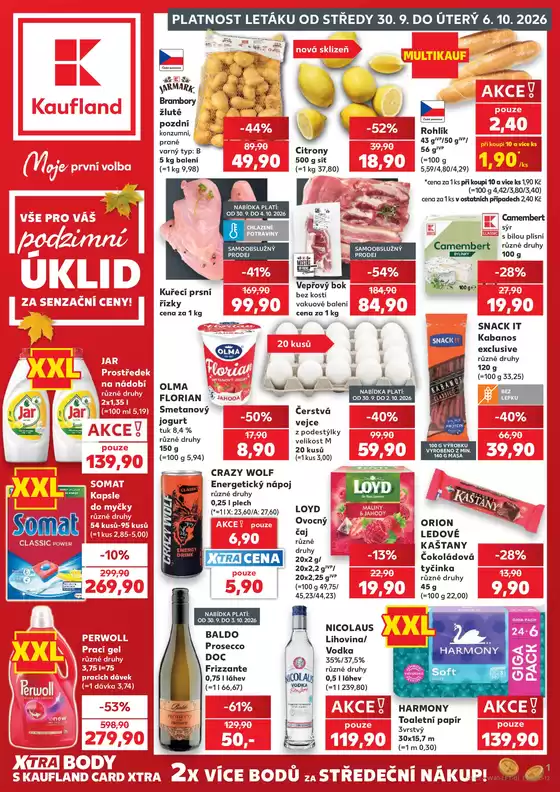 Kaufland katalog v Kutná Hora | Top nabídky a slevy | 2026-09-30T00:00:00.000Z - 2026-10-06T00:00:00.000Z