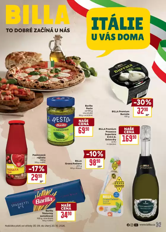 Billa katalog v Sušice | Billa Katalog Itálie | 2026-09-30T00:00:00.000Z - 2026-10-20T00:00:00.000Z