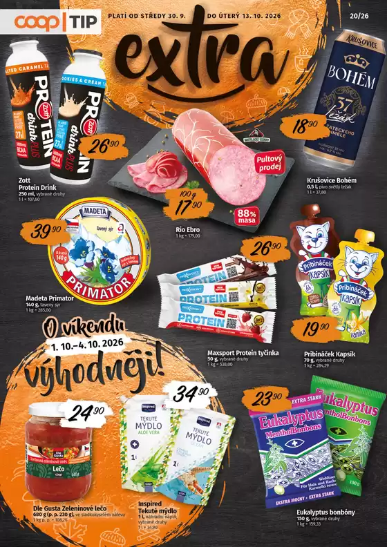 Coop katalog v Jindřichův Hradec | Aktuální nabídky a slevy | 2026-09-30T00:00:00.000Z - 2026-10-13T00:00:00.000Z