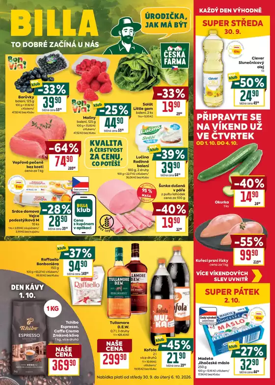 Billa katalog v Ústí nad Labem | Billa Velký leták | 2026-09-30T00:00:00.000Z - 2026-10-06T00:00:00.000Z