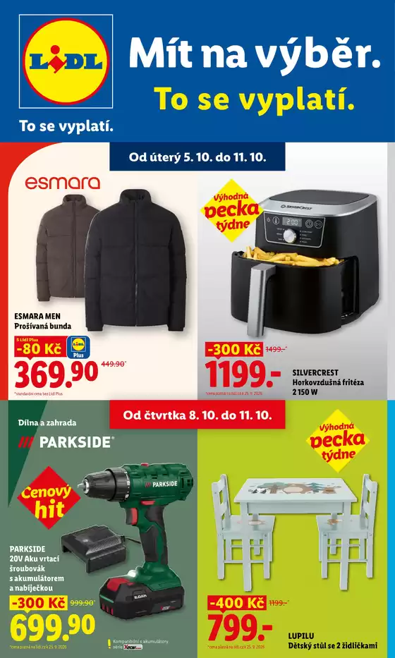 Lidl katalog v Černošice | 5. 10. - 11. 10. 2026 | 2026-10-05T00:00:00.000Z - 2026-10-11T00:00:00.000Z