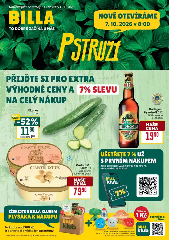 Billa katalog v Kaplice | Billa Speciál Pstruží | 2026-10-07T00:00:00.000Z - 2026-10-13T00:00:00.000Z