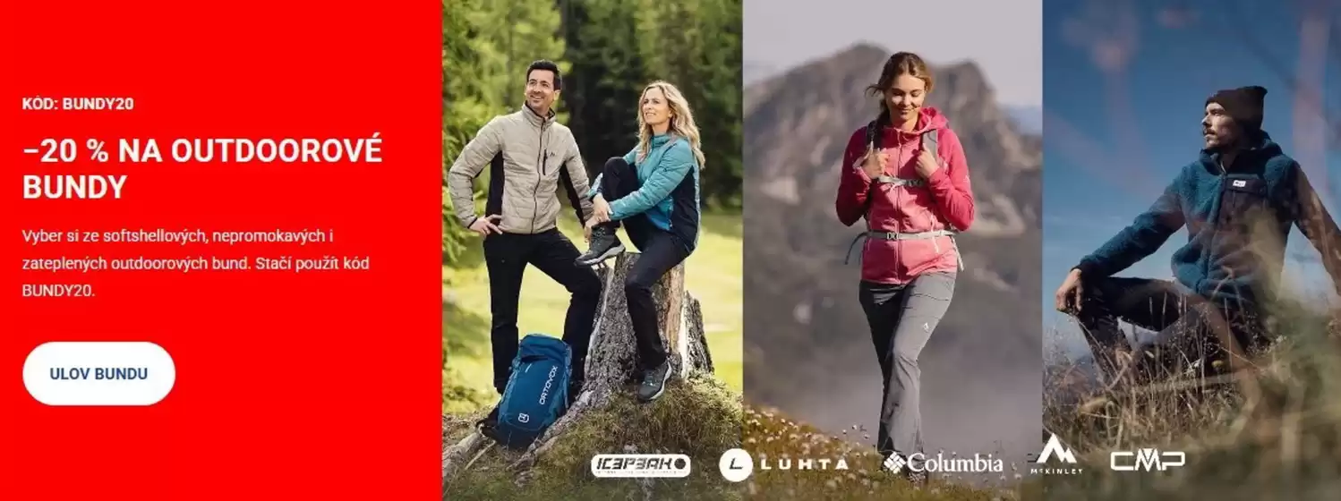 Intersport katalog v Hořice | -20% NA OUTDOOROVÉ BUNDY | 2026-10-19T00:00:00.000Z - 2026-11-01T00:00:00.000Z
