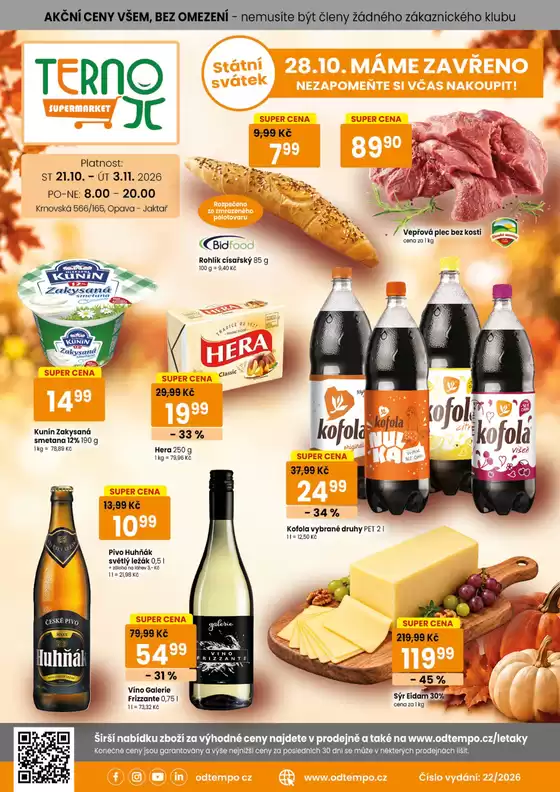 TEMPO katalog v Kroměříž | Leták TERNO 21.10. - 3.11.2026 | 2026-10-21T00:00:00.000Z - 2026-11-03T00:00:00.000Z