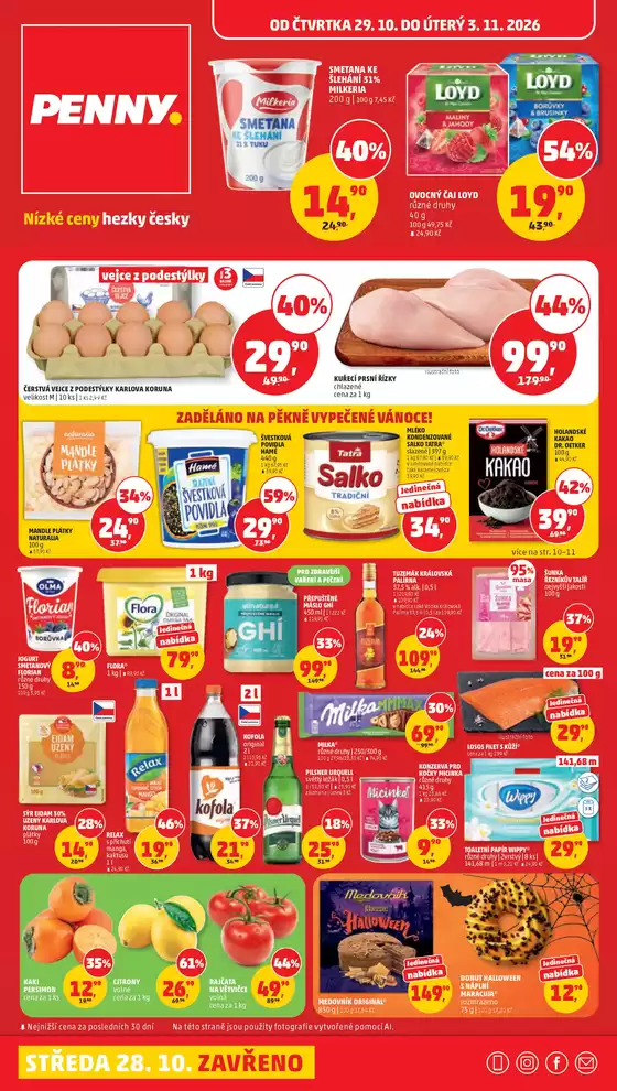 Penny Market katalog v Brandýs nad Labem-Stará Boleslav | Skvělé slevy na vybrané produkty | 2026-10-29T00:00:00.000Z - 2026-11-03T00:00:00.000Z
