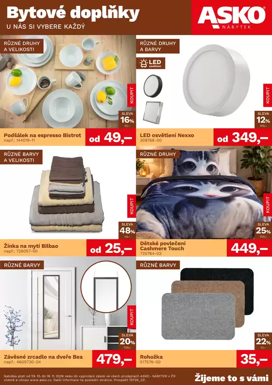 Asko katalog v Děčín | ASKO - Bytové doplňky | 2026-10-29T00:00:00.000Z - 2026-11-18T00:00:00.000Z