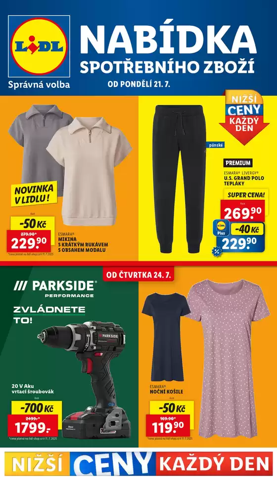 Lidl katalog v Třeboň | Top nabídky a slevy | 2025-07-17T00:00:00.000Z - 2025-07-27T00:00:00.000Z