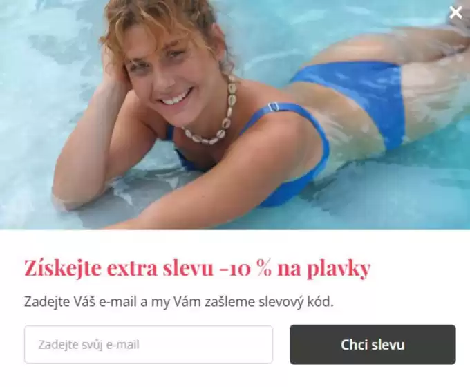 Získejte extra slevu -10 % na plavky