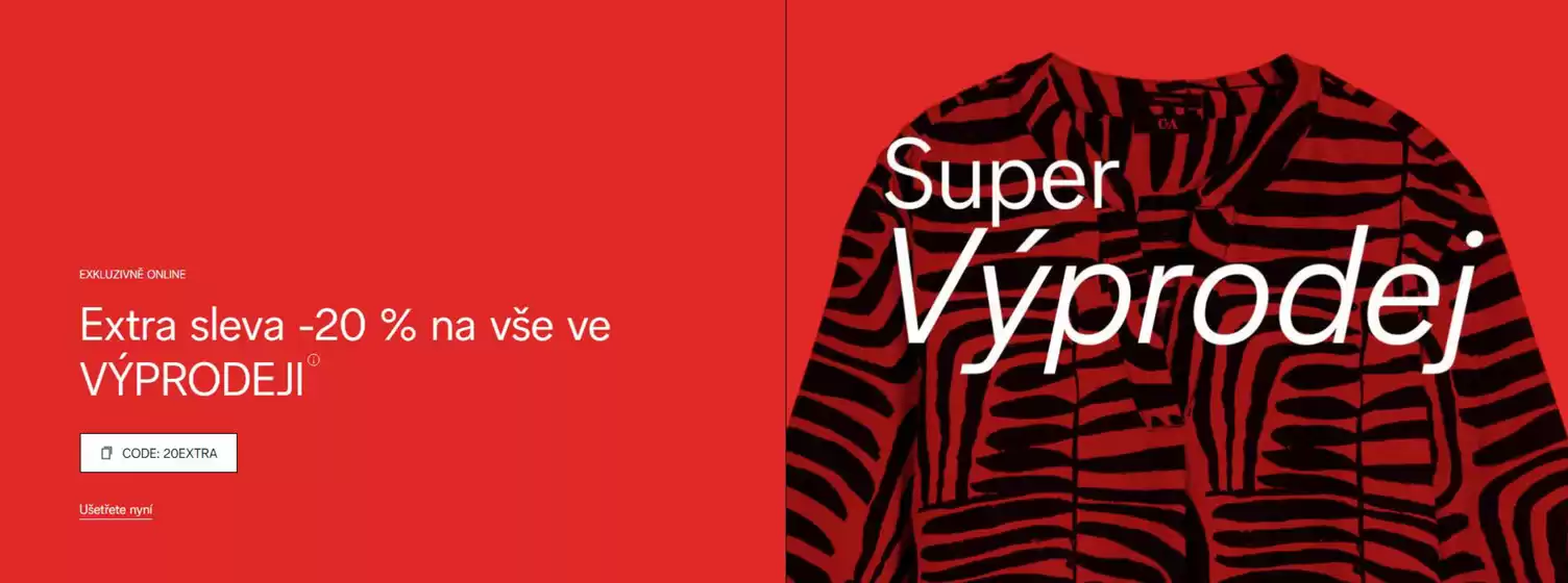 Extra sleva -20 % na vše ve VÝPRODEJI