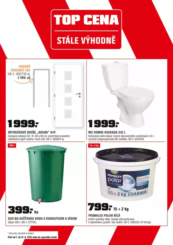 OBI katalog v Hradec Králové | Top cena stále výhodně | 2025-08-01T00:00:00.000Z - 2025-08-31T00:00:00.000Z