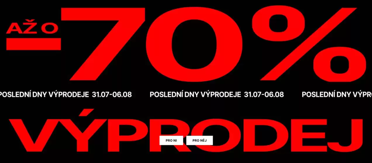 Výprodej až o -70%