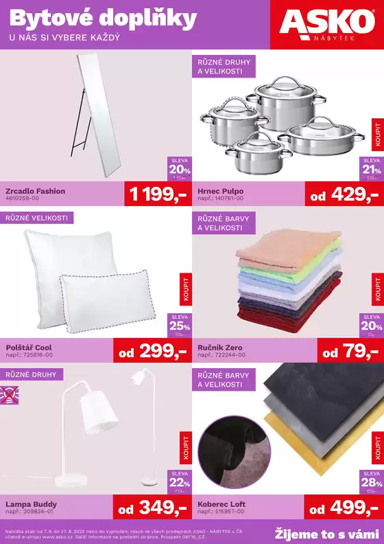 ASKO NÁBYTEK - Bytové doplňky za skvělé ceny