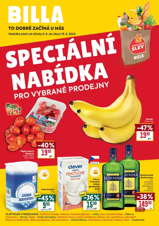 Billa katalog v Jablonec nad Nisou | Billa Speciální nabídka: vybrané prodejny | 2025-08-06T00:00:00.000Z - 2025-08-19T00:00:00.000Z