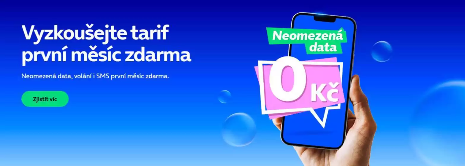 Vyzkoušejte tarif první měsíc zdarma