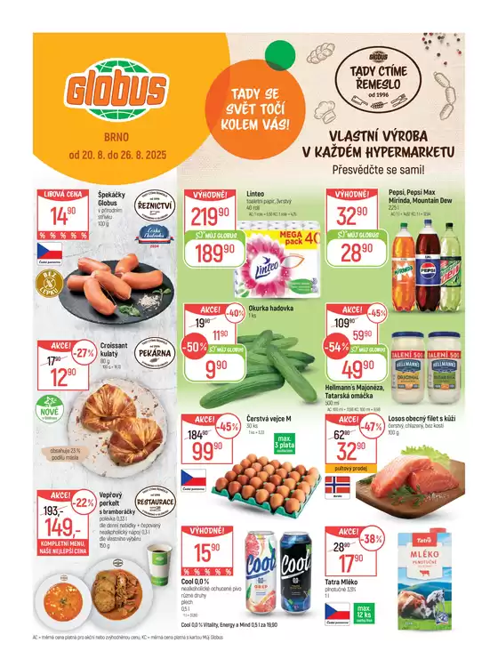 Globus katalog | Skvělá nabídka pro všechny zákazníky | 2025-08-20T00:00:00.000Z - 2025-08-26T00:00:00.000Z