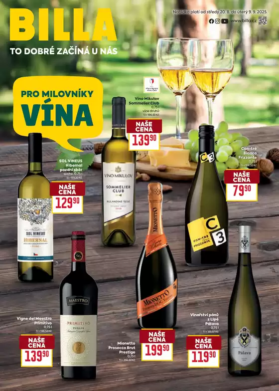 Billa katalog v Olomouc | Billa Katalog: Víno | 2025-08-20T00:00:00.000Z - 2025-09-09T00:00:00.000Z