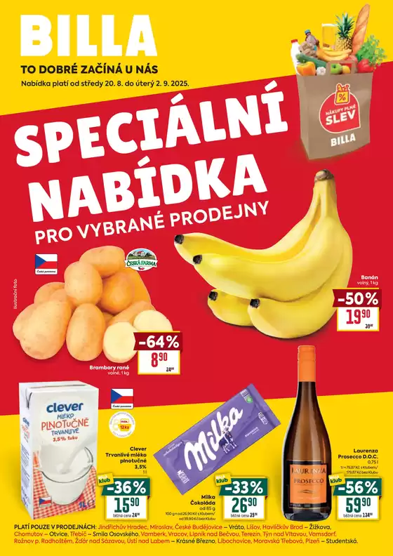 Billa katalog v Olomouc | Billa Speciální nabídka: vybrané prodejny | 2025-08-20T00:00:00.000Z - 2025-09-02T00:00:00.000Z