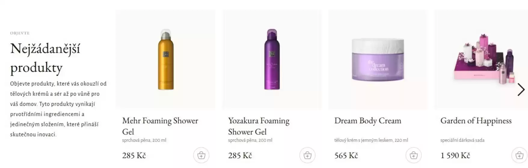 Nejžádanější produkty