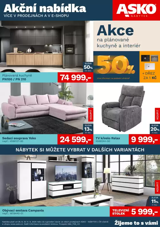 Asko katalog v Kladno | ASKO NÁBYTEK - Akční nabídka | 2025-08-28T00:00:00.000Z - 2025-09-17T00:00:00.000Z
