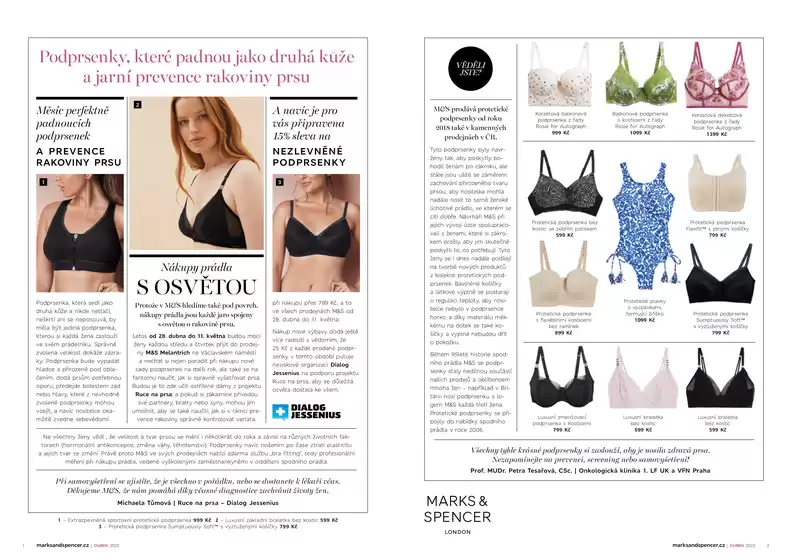 Marks & Spencer katalog v Olomouc | Jarní bra fitting a prevence rakoviny prsu | 2025-09-03T00:00:00.000Z - 2025-09-17T00:00:00.000Z