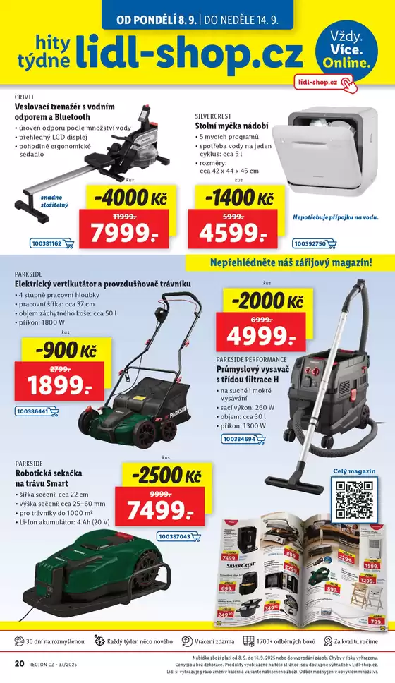 Lidl katalog v Ostrava | Hity týdne se slevou až 2500 Kč | 2025-09-04T00:00:00.000Z - 2025-09-14T00:00:00.000Z