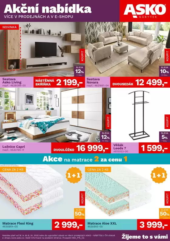 Asko katalog v Český Brod | ASKO NÁBYTEK - Akční nabídka | 2025-09-18T00:00:00.000Z - 2025-10-08T00:00:00.000Z